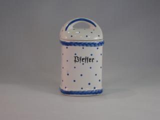 Gmundner Keramik-Dose/Gewrz eckig  Pfeffer
